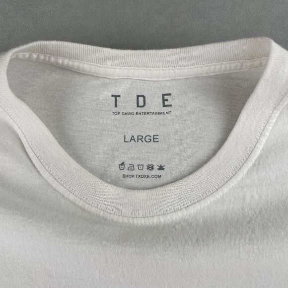 Kendrick Lamar DAMN Shirt Mens L White TDE Graphic Hip Hop Culture Tee 2017 Tour - Picture 3 of 6